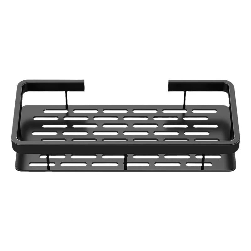 Bathroom Shelf & Kitchen Storage Organizer – Aluminum Alloy Shampoo Rack, Shower Shelf, No Drill Toilet & Bath Accessories.