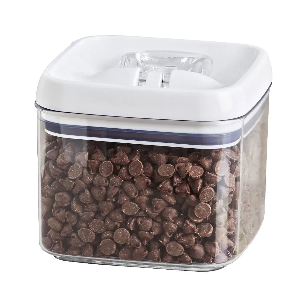 Clear Square Food Storage Container with Easy Open Flip Tight Lid BPA Free Plastic Meal Prep Box for Kitchen Pantry Organization
