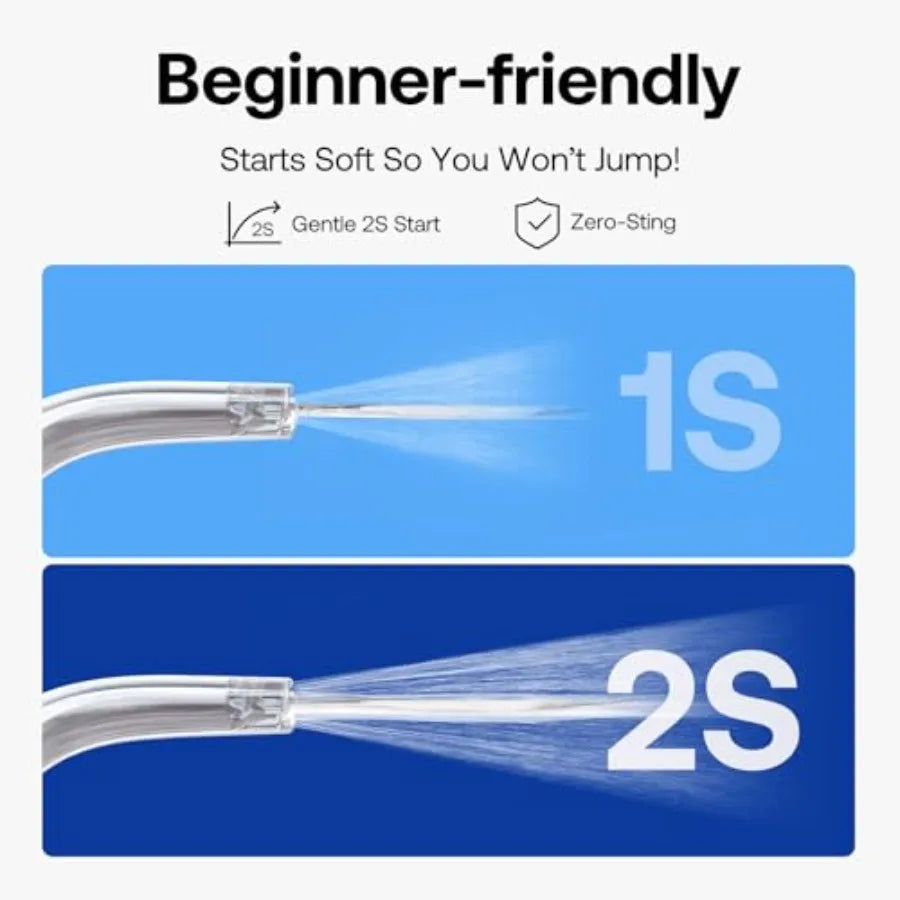 Water Dental Flosser for Teeth, Cordless Water Teeth Cleaner Picks, 3 Modes 5 Intensities, IPX7 Waterproof, Rechargeable Water