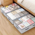 1pcs Under-Bed Drawer Storage Box, Flat Low-Profile Design with Sealed Lid, Spacious Capacity, Suitable for Clothing Toy Bedroom Clutter Reduction Long-Term Storage or Space-Efficient Organization