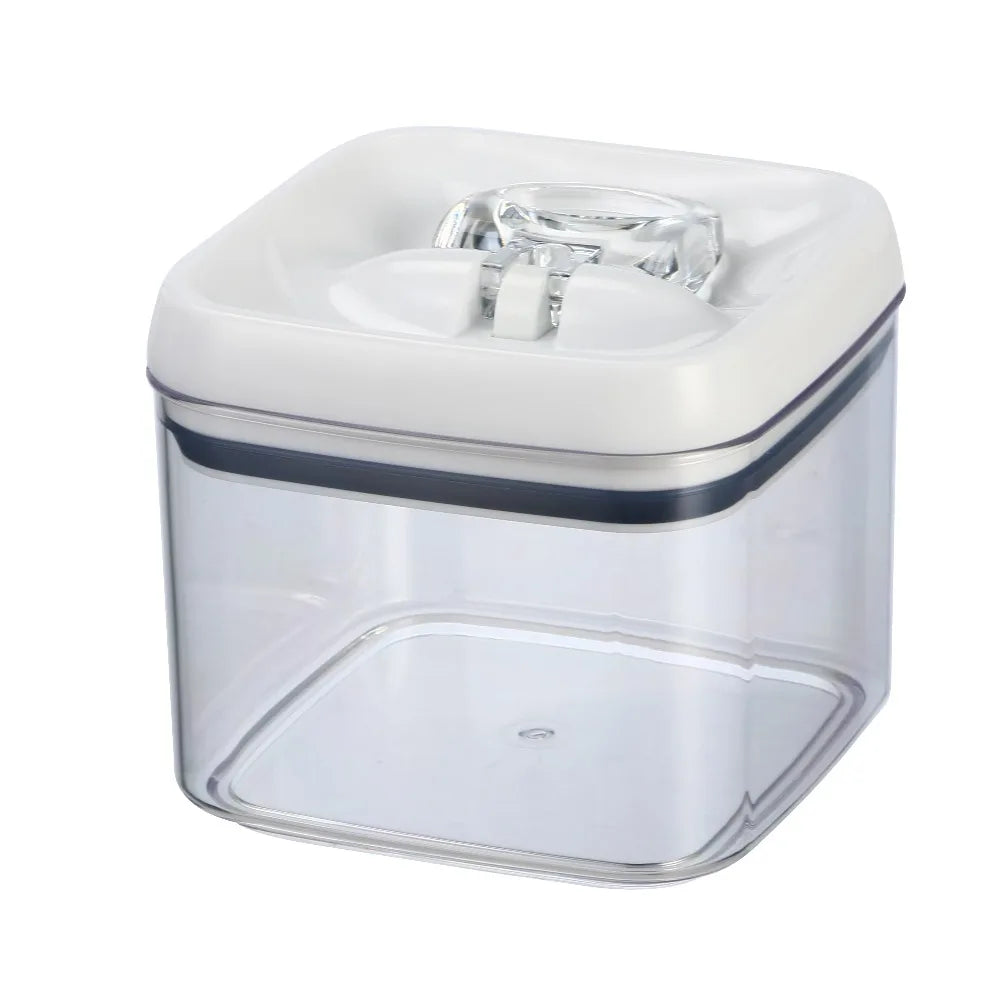 Clear Square Food Storage Container with Easy Open Flip Tight Lid BPA Free Plastic Meal Prep Box for Kitchen Pantry Organization