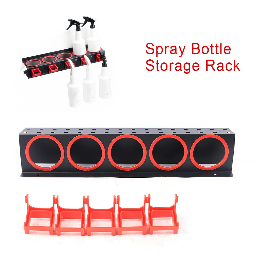 New Spray Bottle Storage Rack Car Detailing Tools Organizer Holder Wall-mounted
