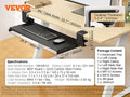 SucceBuy 26.8in Under Desk Keyboard Tray Slide in/out Ergonomic Universal Keyboard Tray No-Drilling C-Clamps Easy to Install