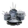 Valencia Pro Ceramic Nonstick 16 Piece Cookware Set, Hard Anodized PFASFree Pots amp Pans, Induction Ready, Compatible on All C