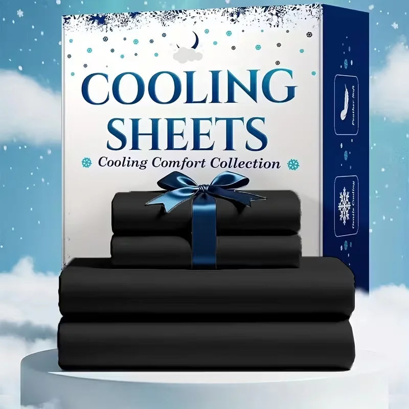 4pcs/6pcs Bamboo Cooling Sheet Set -Breathable And Comfortable - Fit for Hot Sleepers