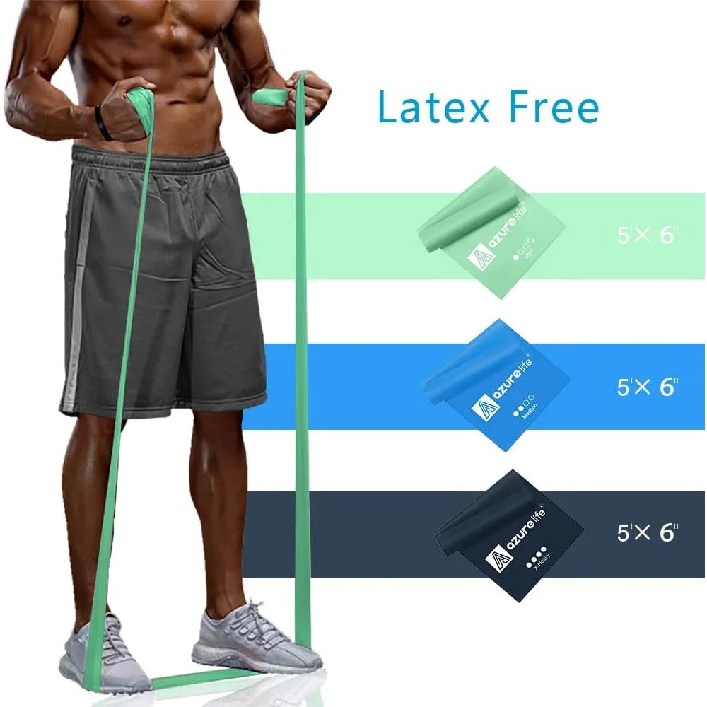 Long Elastic Resistance Bands for Physical Therapy Yoga Pilates Rehabilitation Home Gym Workouts Strength Training Professional Exercise Fitness Stretch Band Non-Latex