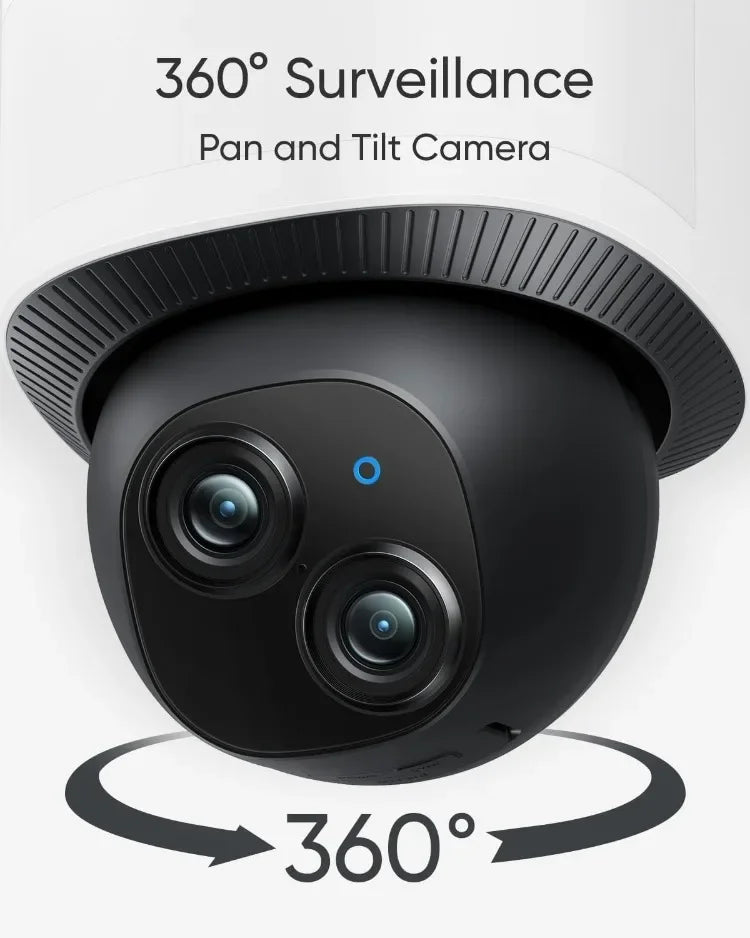 Good Camera Floodlight Camera E340 Wired, Security Camera Outdoor, 360° PTZ, 24/7 Recording, 2.4G/5G Wi-Fi, 2000 LM,Motion Detector