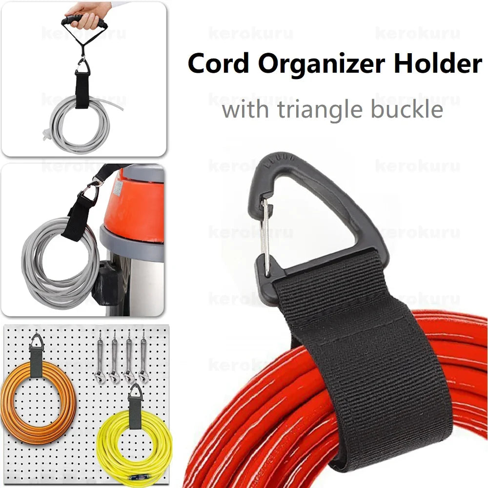 Cord Organizer Holder With Triangle Buckle Wire Manager Power Cord Storage Straps For Cables Hoses Nylon Heavy Duty Device