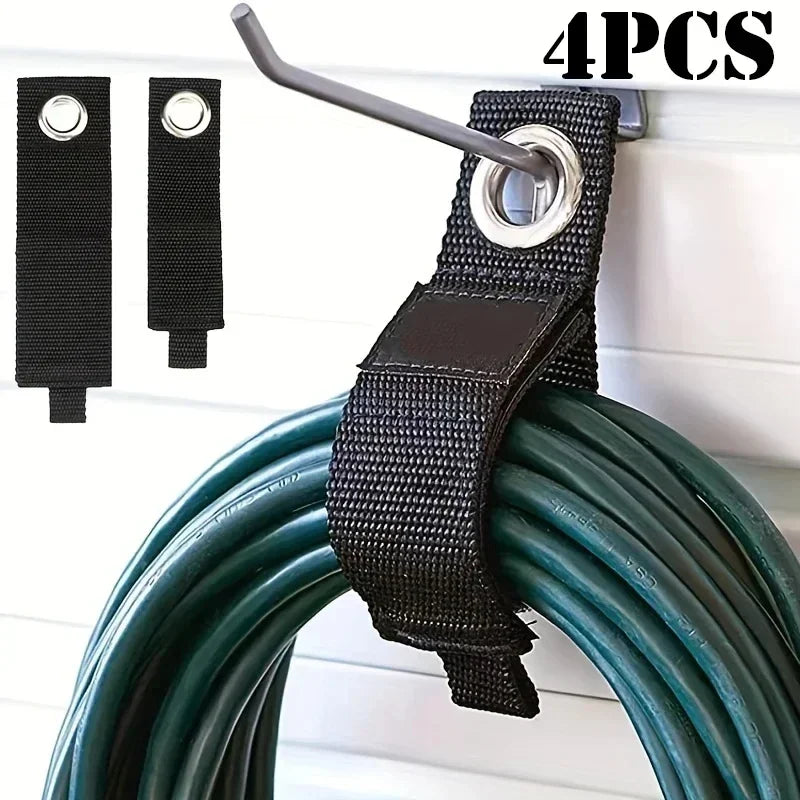 4pcs Heavy-Duty Storage Straps Reusable Extension Cord Organizer Cable Ties Hose Storage Accessory Holder Garage 2030