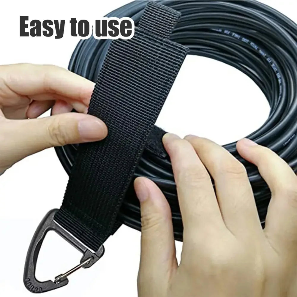 Cord Organizer Holder With Triangle Buckle Wire Manager Power Cord Storage Straps For Cables Hoses Nylon Heavy Duty Device
