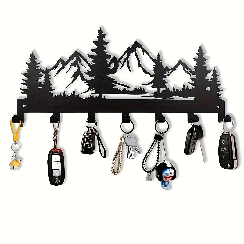 Wall-Mounted Metal Forest Key Hook