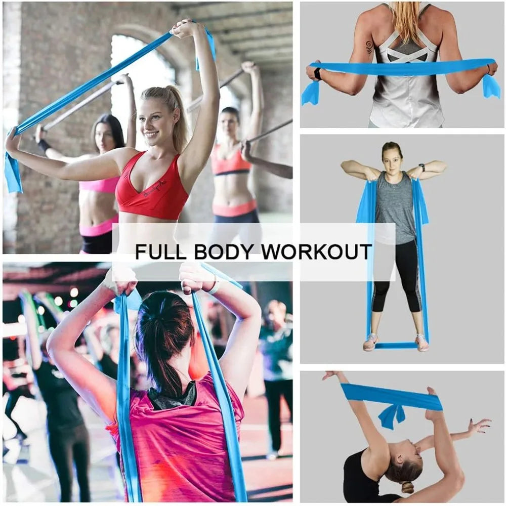 Long Elastic Resistance Bands for Physical Therapy Yoga Pilates Rehabilitation Home Gym Workouts Strength Training Professional Exercise Fitness Stretch Band Non-Latex