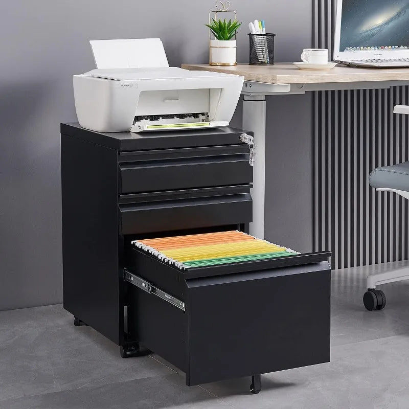Popular Filing Cabinets for Home Office, 3 Drawer File Cabinet with Lock, Under Desk Home Office Cabinet, Locking File Cabinet