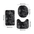 3pcs Mixed Color Bath Rug Set, Bath Mat And Contour Mat And Toilet Seat Cover, Soft Microfiber Water Absorbent And Non-Slip Bathroom Rugs, Machine Washable, Easy to Dry