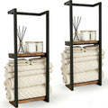us1Packs/2Packs 2 Layer Towel Storage Rack, Wall Hanging Towel Storage Rack, for home Decor Rack, Space Saving Organizer For Home Rooms, Bathrooms, Bedrooms