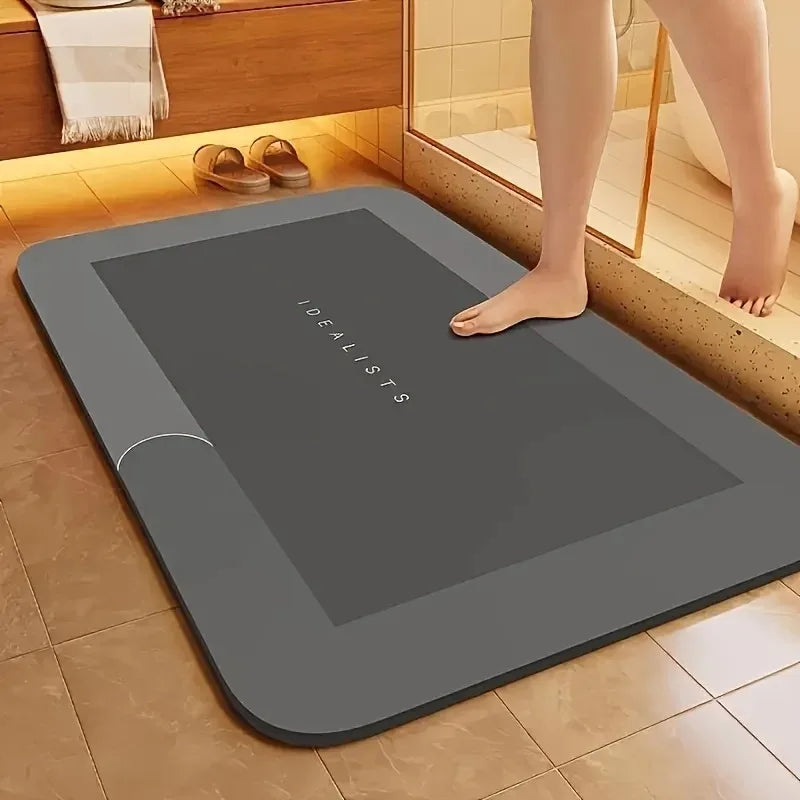 Soft Fast Drying Diatomaceous Earth Bath Mat Super Absorbent Non Slip For Bathroom Kitchen RV Bedroom Rug