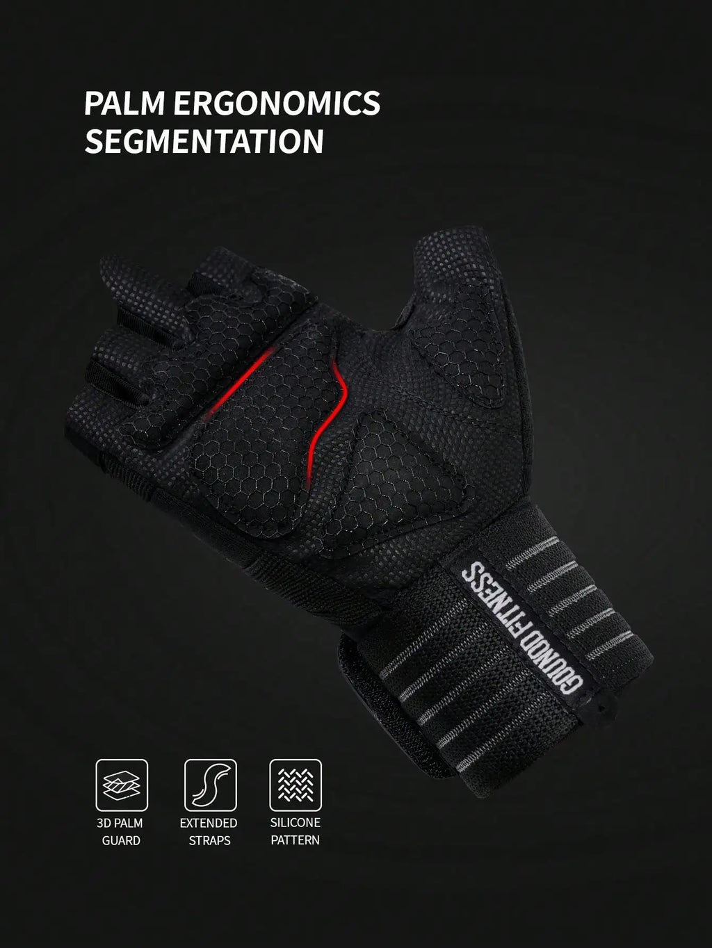 Unisex Weight Lifting Gloves Non Slip Shockproof Palm Protection For Pull Ups Gym Fitness Strength Training Workout Gloves