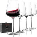 Wine Glasses Set of 4, Crystal Hand Blown Red/White Wine Glass with Stem-17 oz, Dishwasher Safe, Unique Gift for Wedding, Birth
