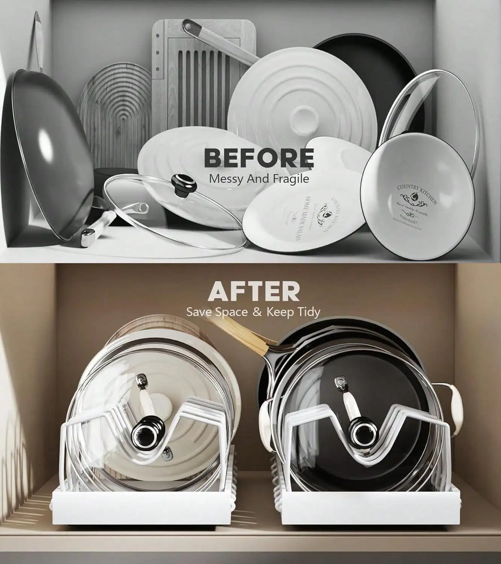 Adjustable Metal Pot Rack Pull-Out Kitchen Organizer for Pots and Pans