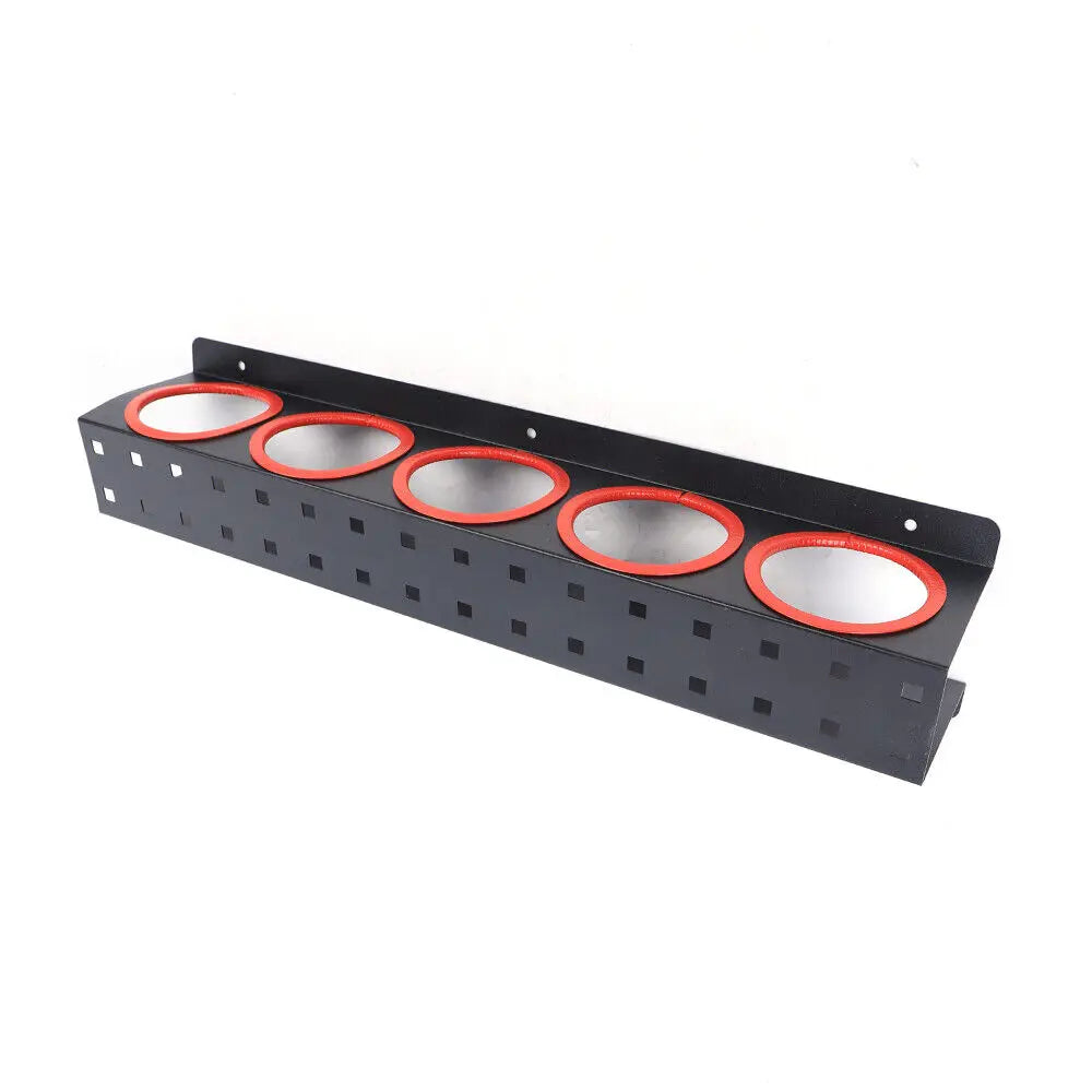 Spray Bottle Rack Wall Mounted Car Wash Tool Holder 5-Hole Metal Hanger For Detailing Organizer
