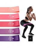 Meoky 5pcs Resistance Bands Set, Fitness Elastic Loops, Yoga Starter Kit, Glute & Leg Stretch Bands, Pilates Resistance Bands
