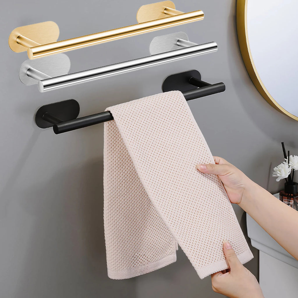 Towel Racks for Bathroom,Adhesive Towel Bar,Hand Towel Holder,Kitchen Towel Holder,No Drill Towel Holder,Bathroom accessories