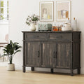 48" (122cm) Rustic Brown Farmhouse Sideboard Buffet Cabinet, Storage Coffee Bar with 2 Drawers + 3 Doors & Adjustable Shelves, Living Room Kitchen Storage Cabinet