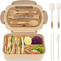 1200ML Lunch Bento Box for Adults Office Worker Picnic LeakProof Lunch Box with Utensils 3 Compartment Bento Box Microwave Safe