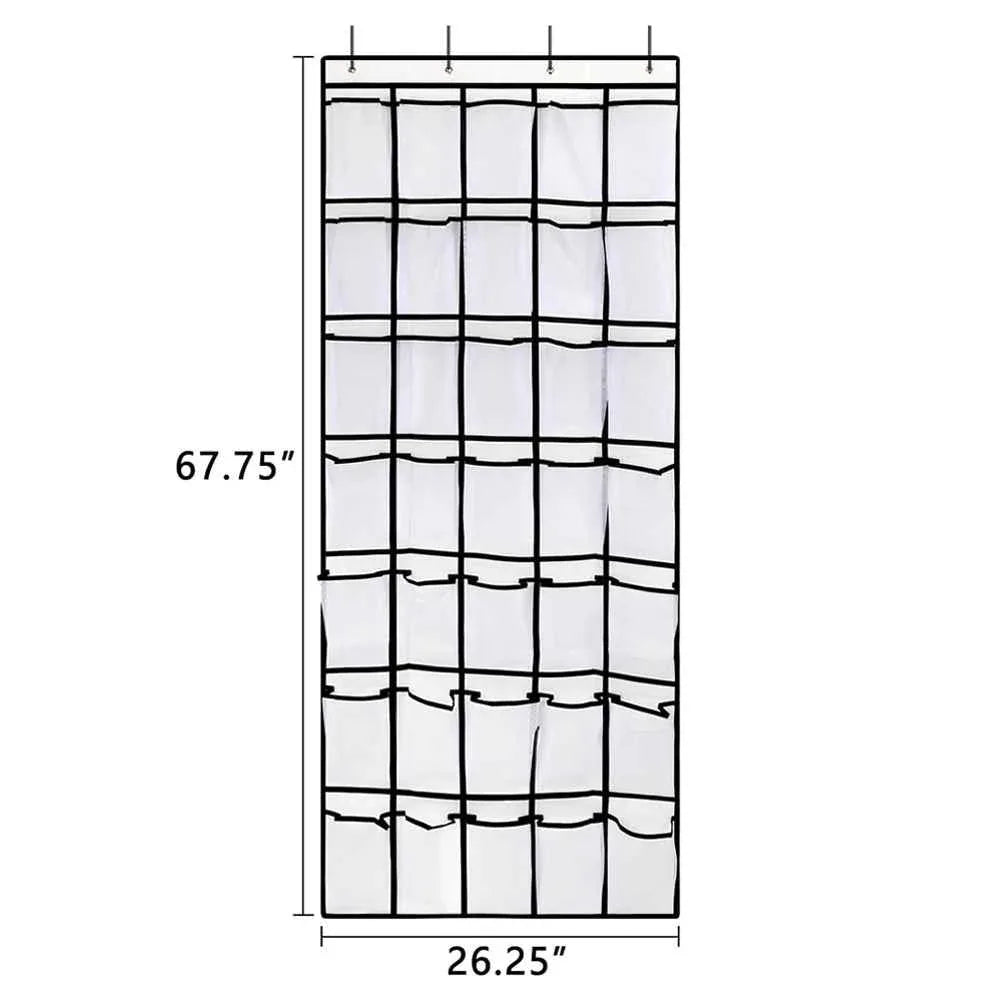 35 Pockets Over Door Hanging Shoe Storage Organizer Rack Holder Closet